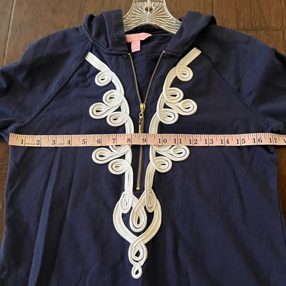 Lilly Pulitzer Navy Hooded Skipper Popover Dress Size S - Picture 7 of 8